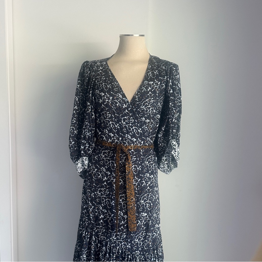 Apiece Apart Black and White Floral Midi Dress - Picture 4 of 7